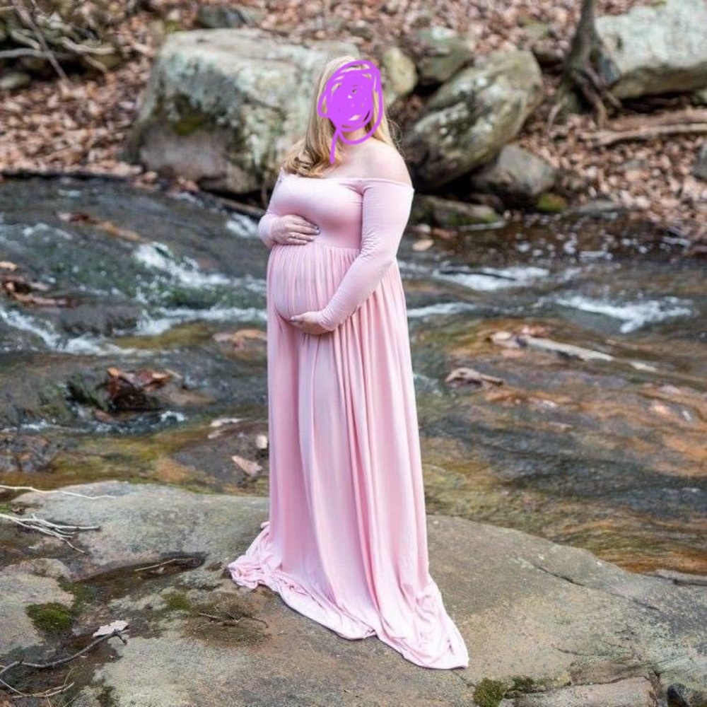 Sew Simple Blush Pink Maternity picture dress